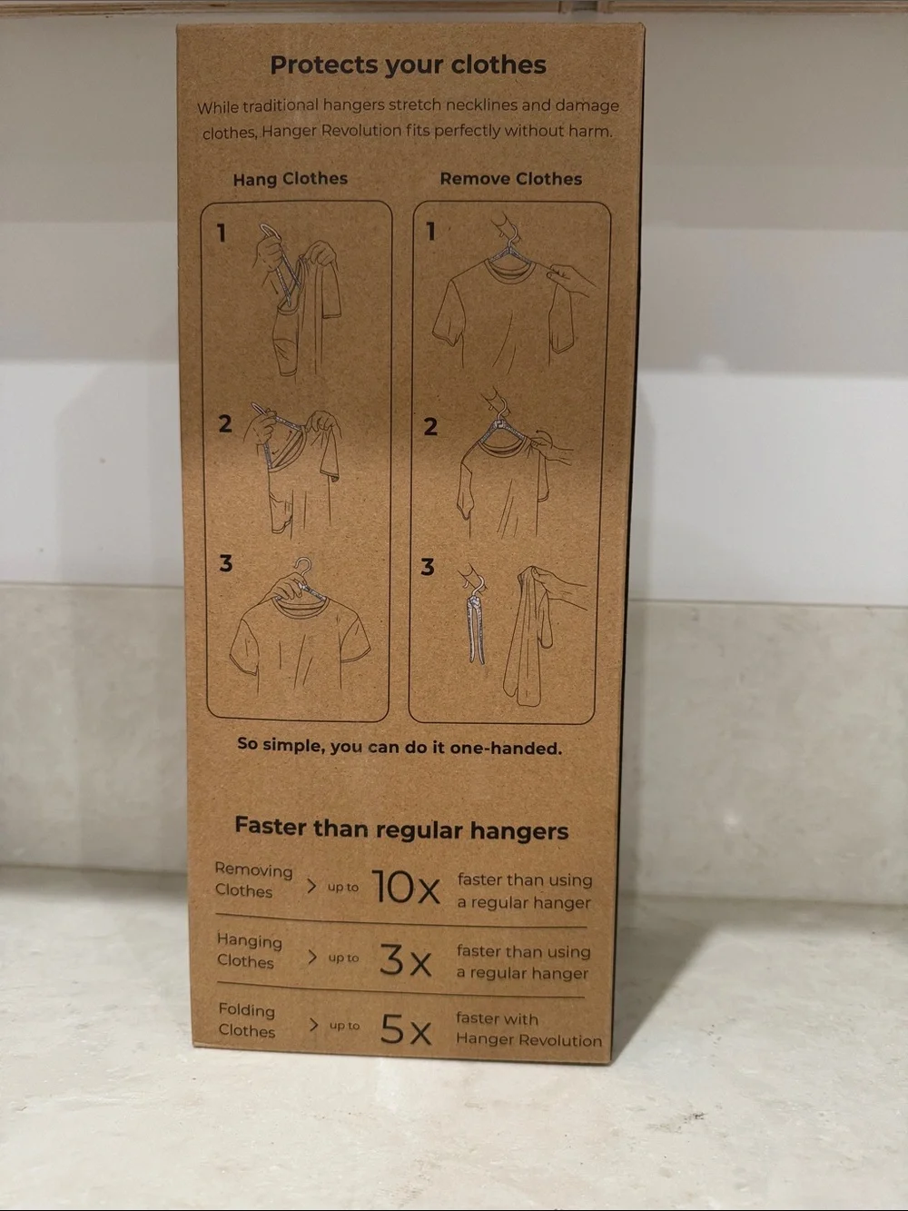 Revolution Foldable Garment Hangers - Brown Kraft Box